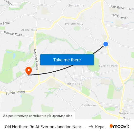 Old Northern Rd At Everton Junction Near Drake St to Keperra map