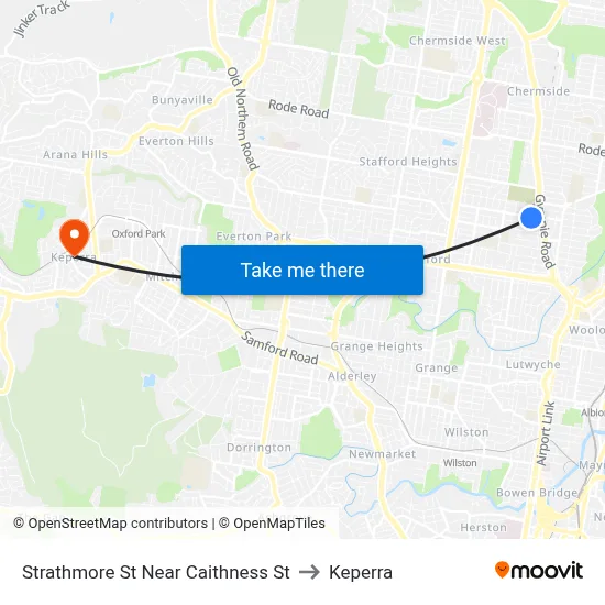 Strathmore St Near Caithness St to Keperra map