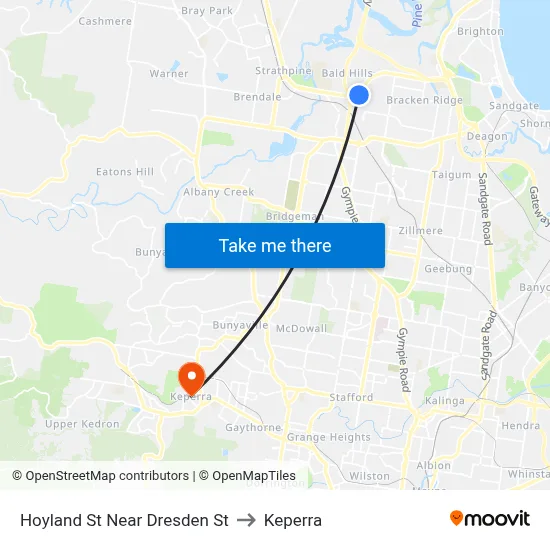 Hoyland St Near Dresden St to Keperra map