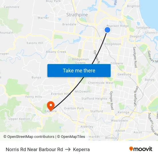 Norris Rd Near Barbour Rd to Keperra map