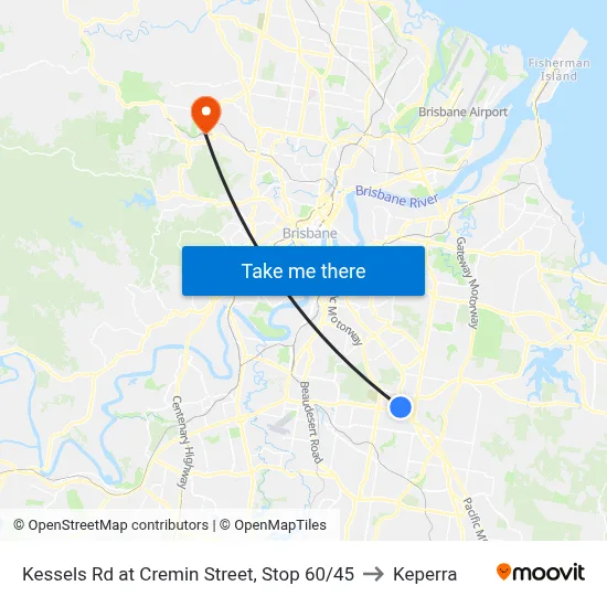 Kessels Rd at Cremin Street, Stop 60/45 to Keperra map