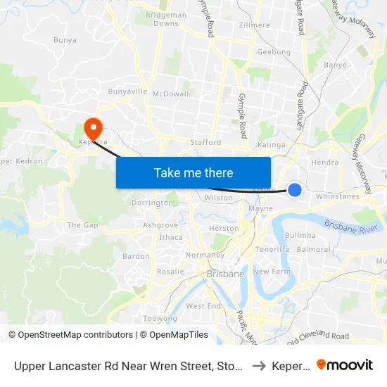 Upper Lancaster Rd Near Wren Street, Stop 25 to Keperra map