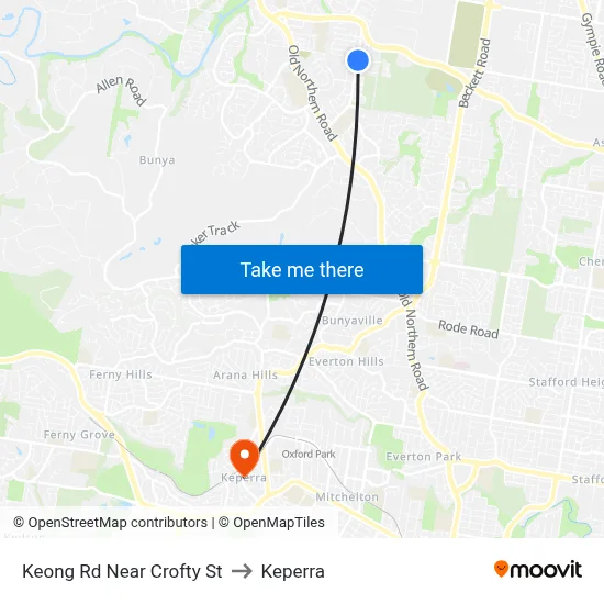 Keong Rd Near Crofty St to Keperra map