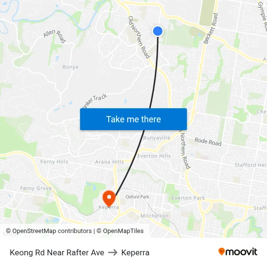 Keong Rd Near Rafter Ave to Keperra map