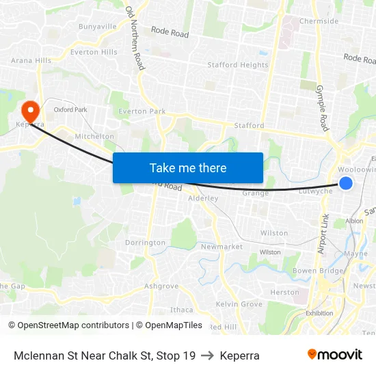 Mclennan St Near Chalk St, Stop 19 to Keperra map