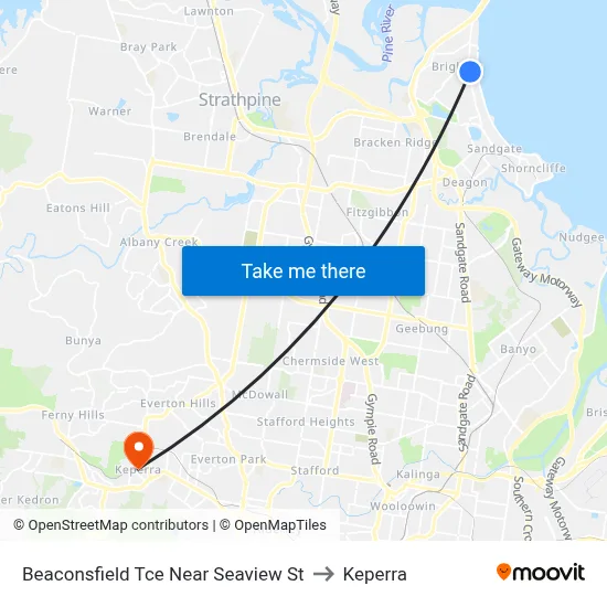 Beaconsfield Tce Near Seaview St to Keperra map