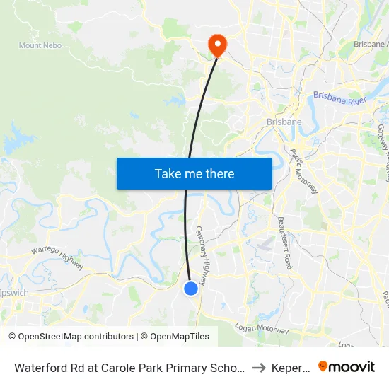 Waterford Rd at Carole Park Primary School to Keperra map