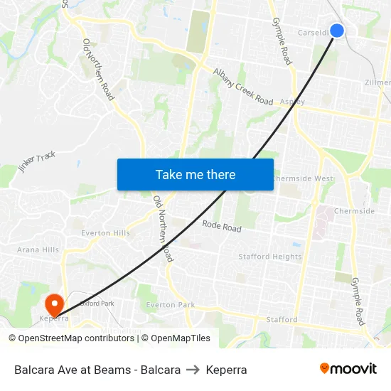 Balcara Ave at Beams - Balcara to Keperra map
