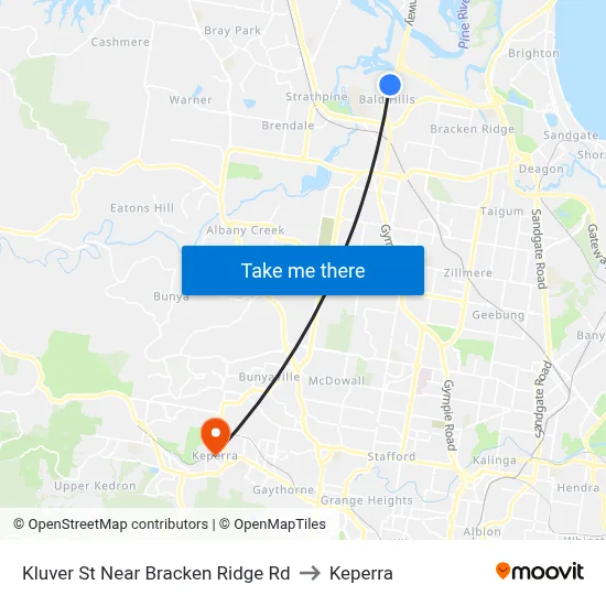 Kluver St Near Bracken Ridge Rd to Keperra map