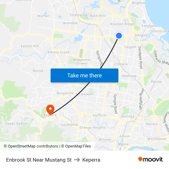 Enbrook St Near Mustang St to Keperra map