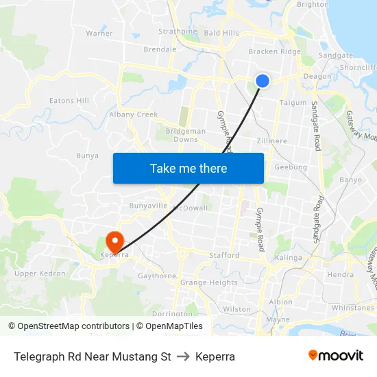 Telegraph Rd Near Mustang St to Keperra map