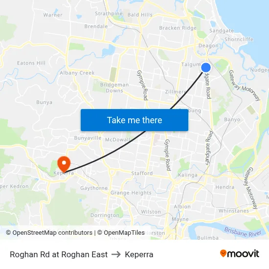Roghan Rd at Roghan East to Keperra map