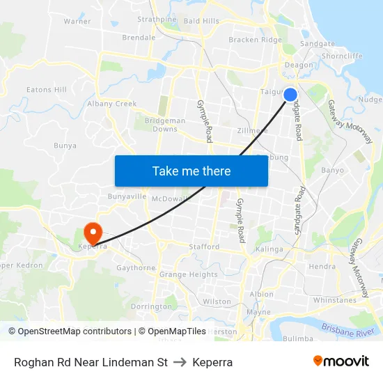 Roghan Rd Near Lindeman St to Keperra map