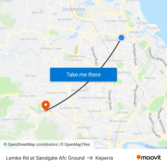Lemke Rd at Sandgate Afc Ground to Keperra map