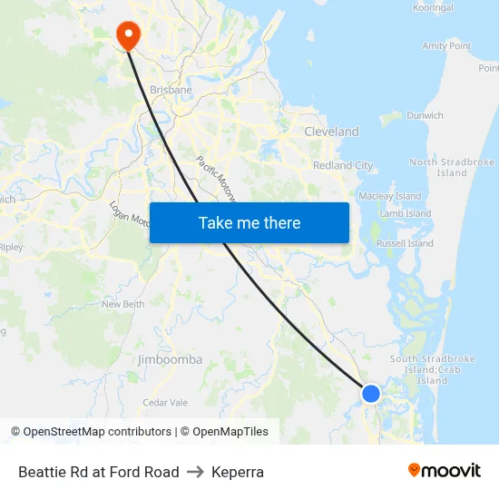 Beattie Rd at Ford Road to Keperra map