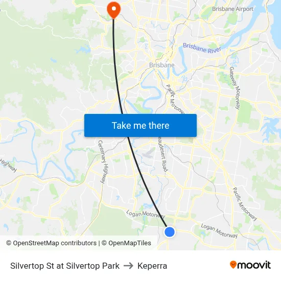 Silvertop St at Silvertop Park to Keperra map