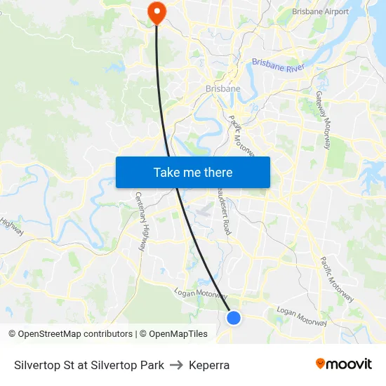 Silvertop St at Silvertop Park to Keperra map