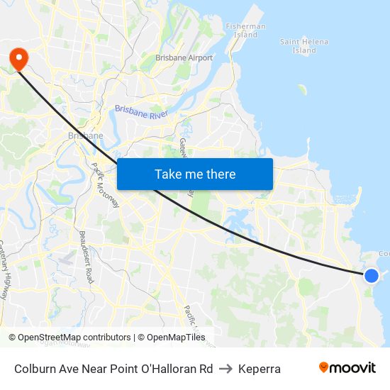 Colburn Ave Near Point O'Halloran Rd to Keperra map