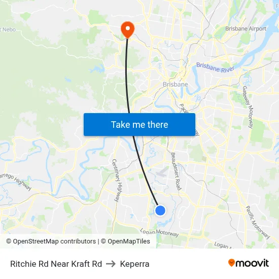 Ritchie Rd Near Kraft Rd to Keperra map