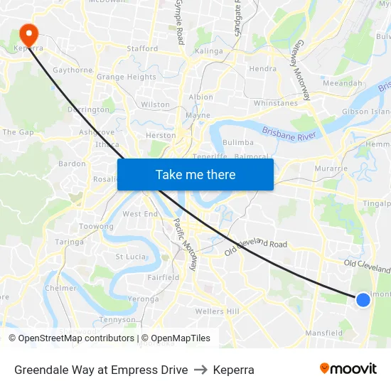 Greendale Way at Empress Drive to Keperra map
