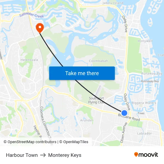 Harbour Town to Monterey Keys map
