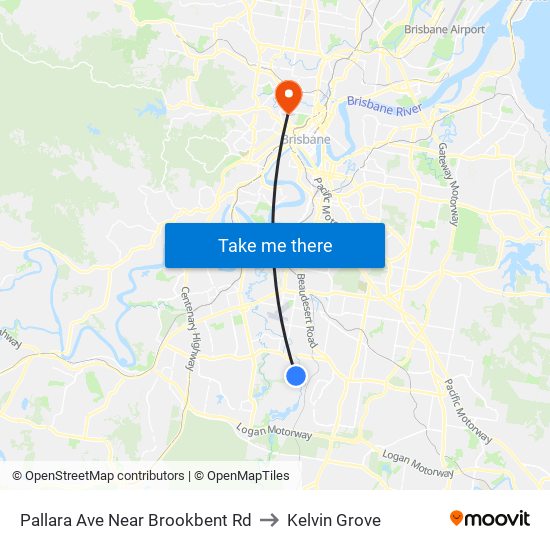 Pallara Ave Near Brookbent Rd to Kelvin Grove map