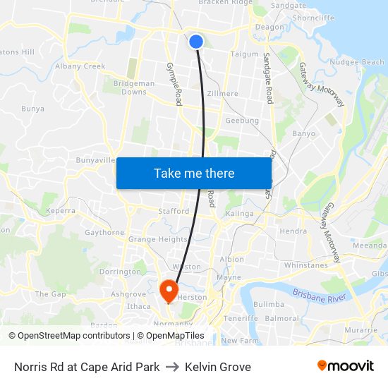 Norris Rd at Cape Arid Park to Kelvin Grove map