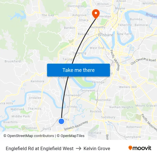 Englefield Rd at Englefield West to Kelvin Grove map