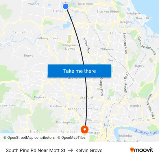 South Pine Rd Near Mott St to Kelvin Grove map