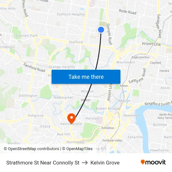 Strathmore St Near Connolly St to Kelvin Grove map