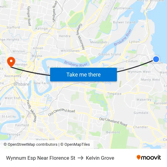 Wynnum Esp Near Florence St to Kelvin Grove map