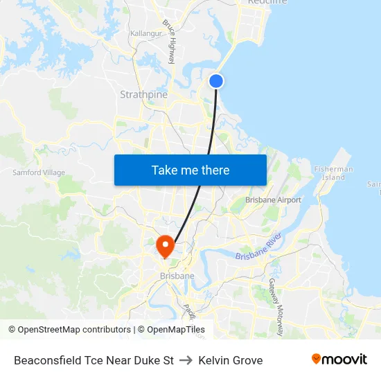 Beaconsfield Tce Near Duke St to Kelvin Grove map