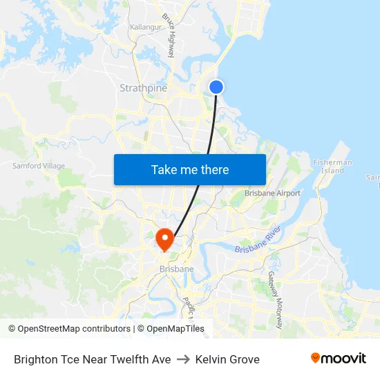 Brighton Tce Near Twelfth Ave to Kelvin Grove map