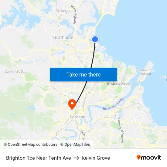 Brighton Tce Near Tenth Ave to Kelvin Grove map