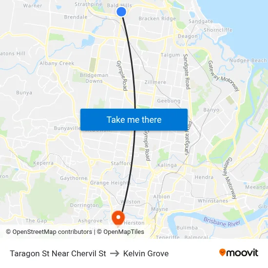 Taragon St Near Chervil St to Kelvin Grove map