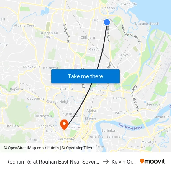 Roghan Rd at Roghan East Near Sovereign Pl to Kelvin Grove map