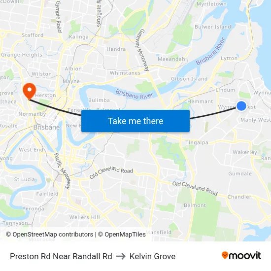 Preston Rd Near Randall Rd to Kelvin Grove map