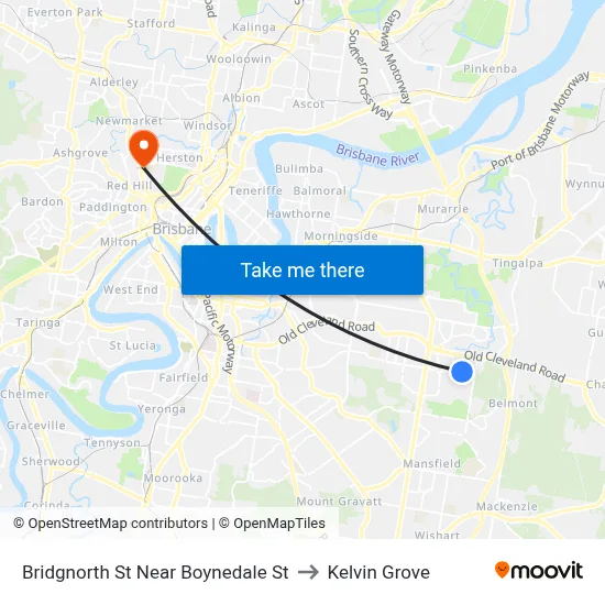Bridgnorth St Near Boynedale St to Kelvin Grove map