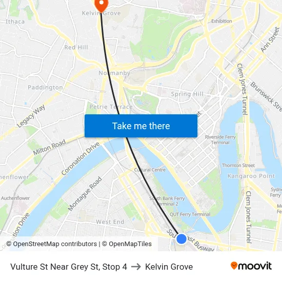 Vulture St Near Grey St, Stop 4 to Kelvin Grove map