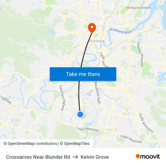 Crossacres Near Blunder Rd to Kelvin Grove map