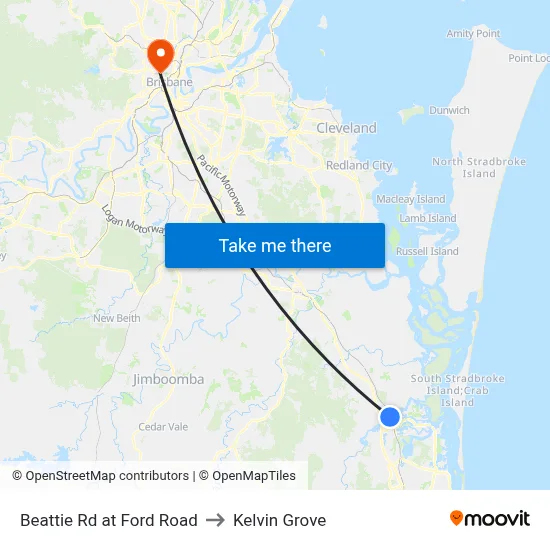 Beattie Rd at Ford Road to Kelvin Grove map