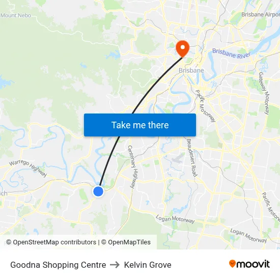 Goodna Shopping Centre to Kelvin Grove map