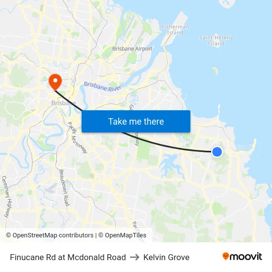 Finucane Rd at Mcdonald Road to Kelvin Grove map