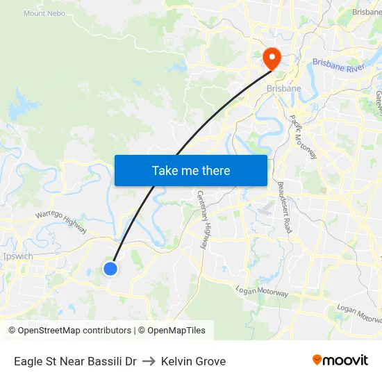 Eagle St Near Bassili Dr to Kelvin Grove map