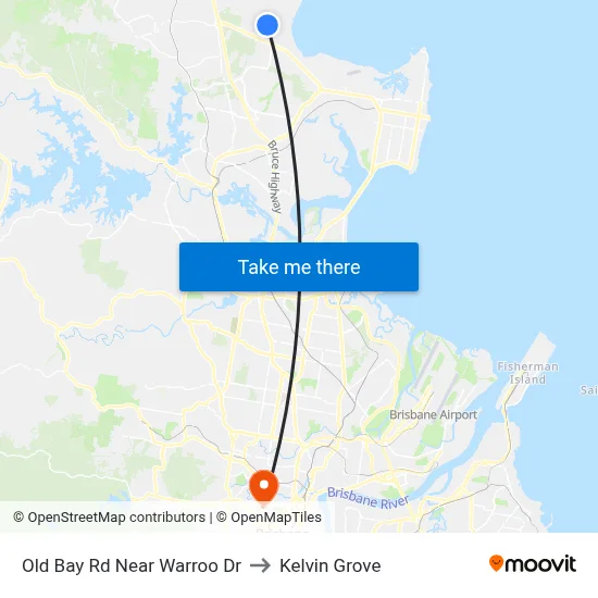 Old Bay Rd Near Warroo Dr to Kelvin Grove map