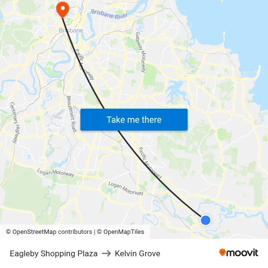 Eagleby Shopping Plaza to Kelvin Grove map