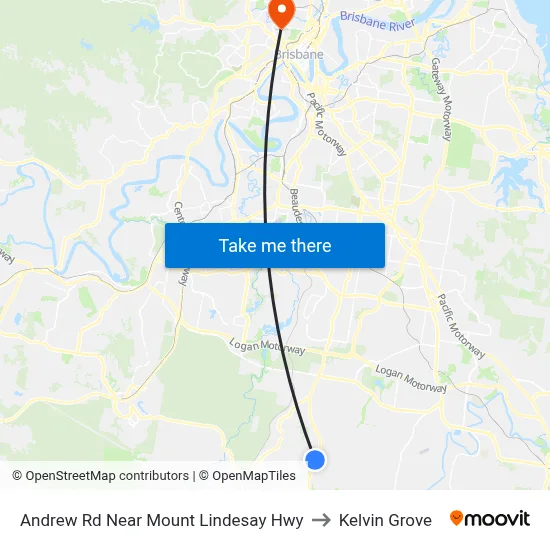 Andrew Rd Near Mount Lindesay Hwy to Kelvin Grove map