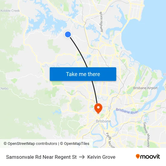 Samsonvale Rd Near Regent St to Kelvin Grove map