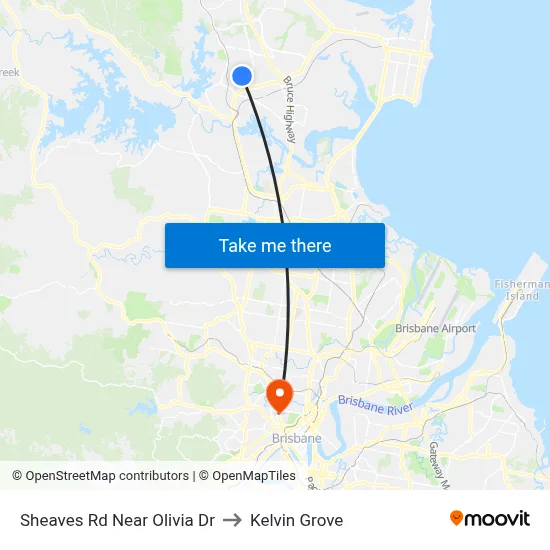 Sheaves Rd Near Olivia Dr to Kelvin Grove map