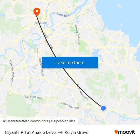 Bryants Rd at Anakie Drive to Kelvin Grove map
